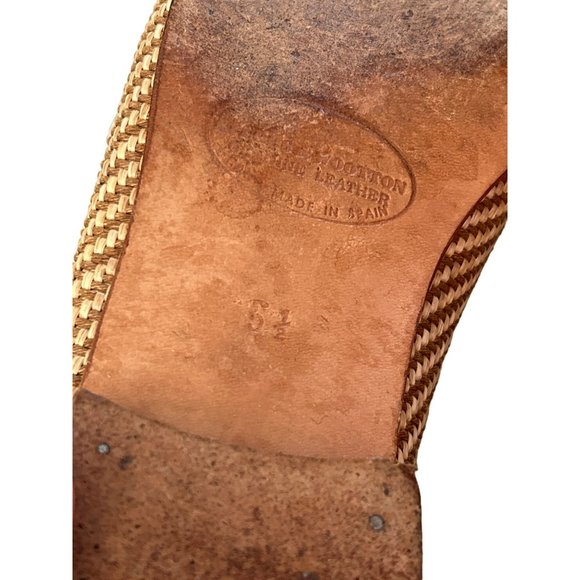 Stubbs and Wootton Women's Beige Raffia Straw Flats Size 5 1/2 Retail 575 - Picture 7 of 10